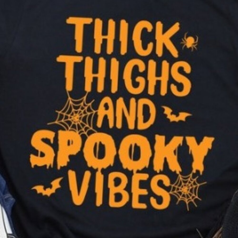 Halloween Vibes Tee, Spooky Vibes Shirt - Picture 2 of 3